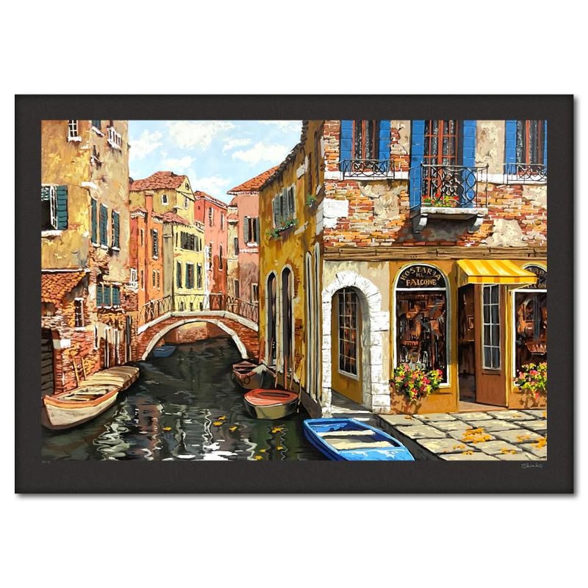 Viktor Shvaiko, "Autumn in Venice (Black)" Limited Edition Printer's Proof Serigraph (32" x 48"), Numbered 1/1 and Hand Signed with Letter of Authenticity.