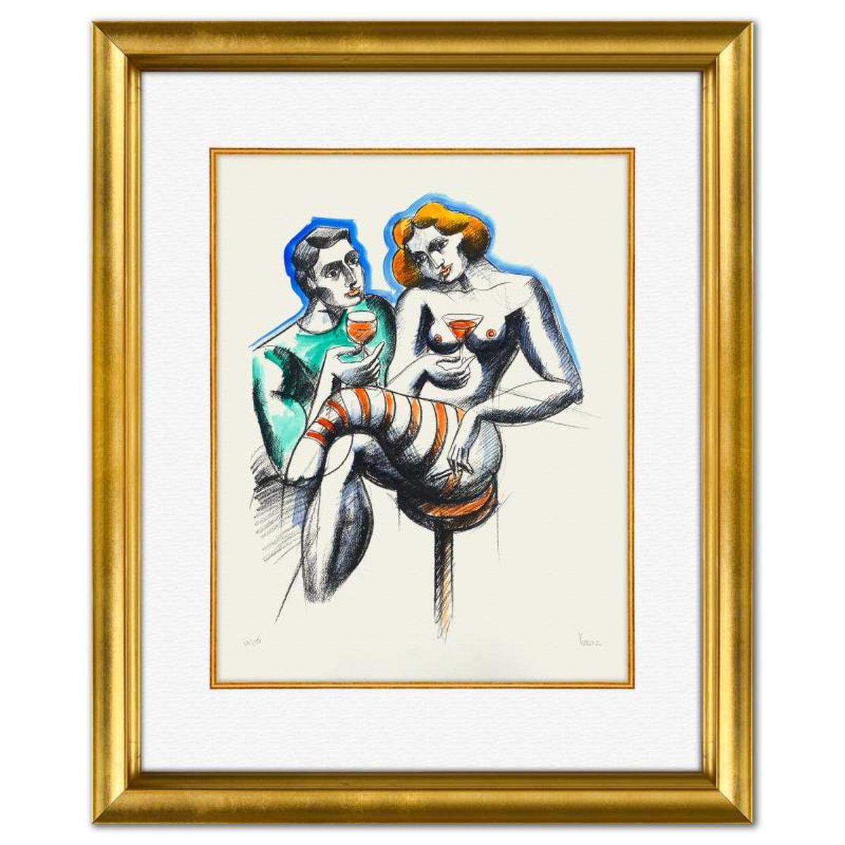 Yuroz, Framed Hand Painted Unique Variation Mixed Media, Numbered 14/75 and Hand Signed with Letter of Authenticity.