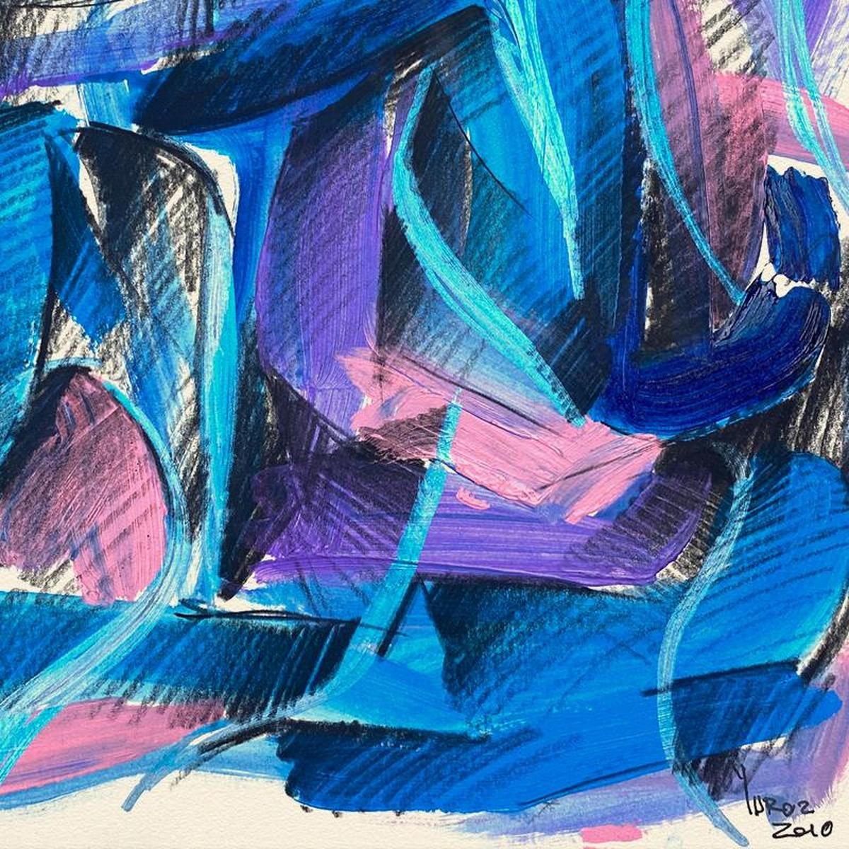 Yuroz, Framed Original Painting, Hand Signed with Letter of Authenticity.