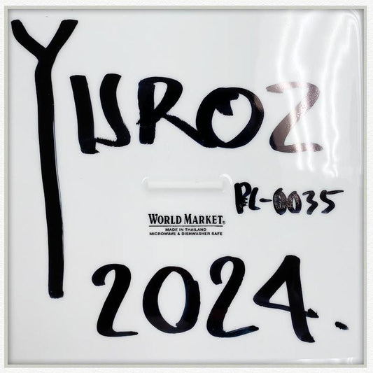 Yuroz, Framed Hand Painted Ceramic Plate, Hand Signed with Letter of Authenticity.