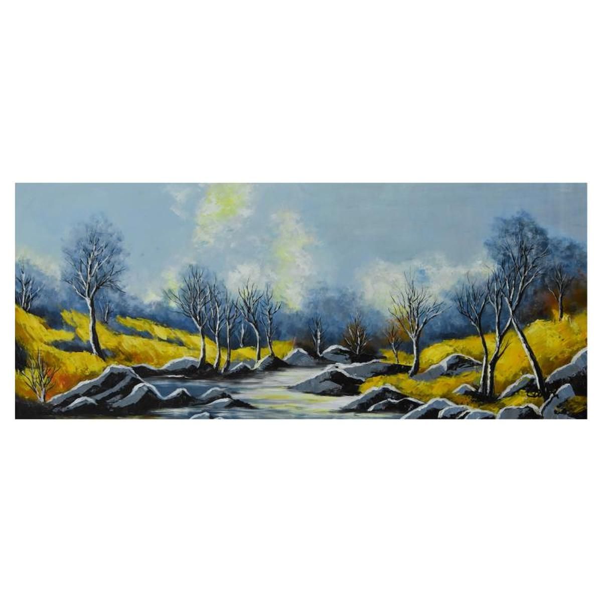 Zahra, Original Acrylic Painting on Canvas (58" x 25"), Hand Signed with Letter of Authenticity.