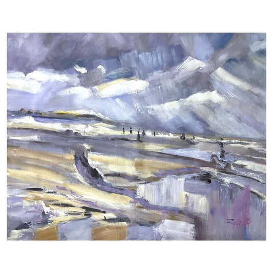 Zahra, Original Acrylic Painting on Canvas (40" x 50"), Hand Signed with Letter of Authenticity.