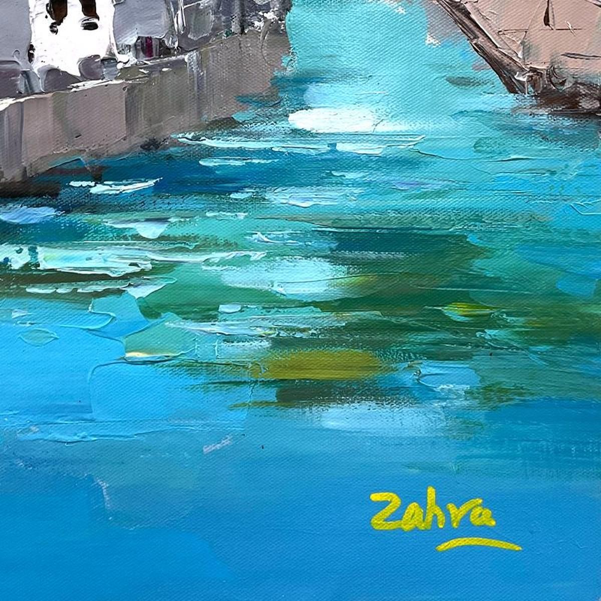 Zahra, Original Acrylic Painting on Canvas (20" x 24"), Hand Signed with Letter of Authenticity