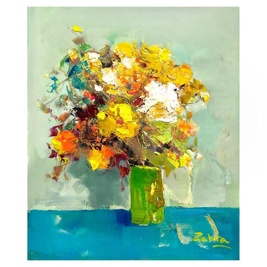 Zahra, Original Acrylic Painting on Canvas (24" x 20"), Hand Signed with Letter of Authenticity