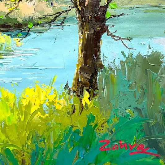 Zahra, Original Acrylic Painting on Canvas (24" x 24"), Hand Signed with Letter of Authenticity