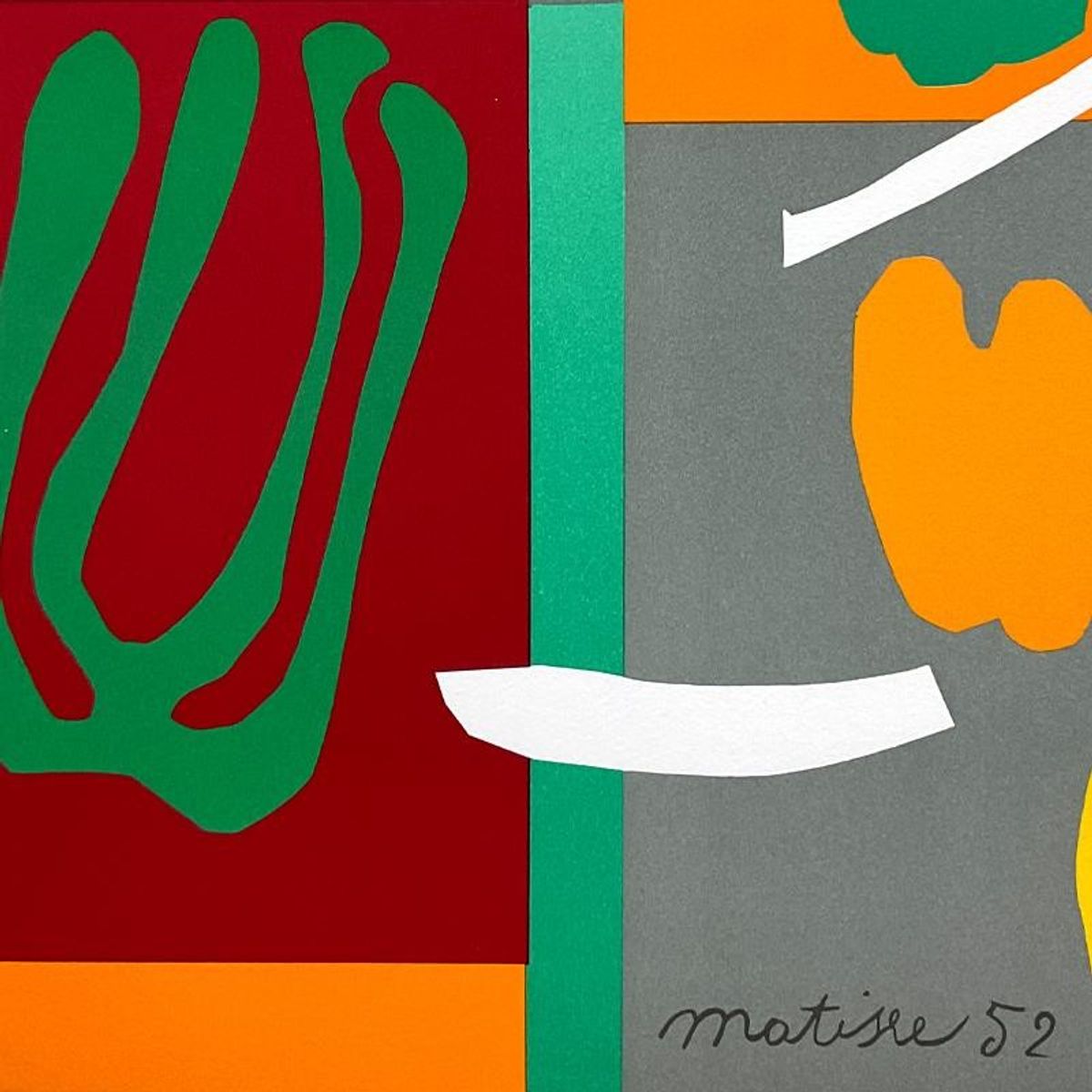 Henri Matisse 1869-1954 (After), "Vegetaux" Limited Edition Lithograph with Certificate of Authenticity.