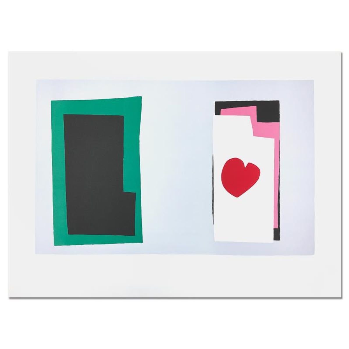 Henri Matisse 1869-1954 (After), "Le Coeur (The Heart)" Limited Edition Lithograph with Certificate of Authenticity.
