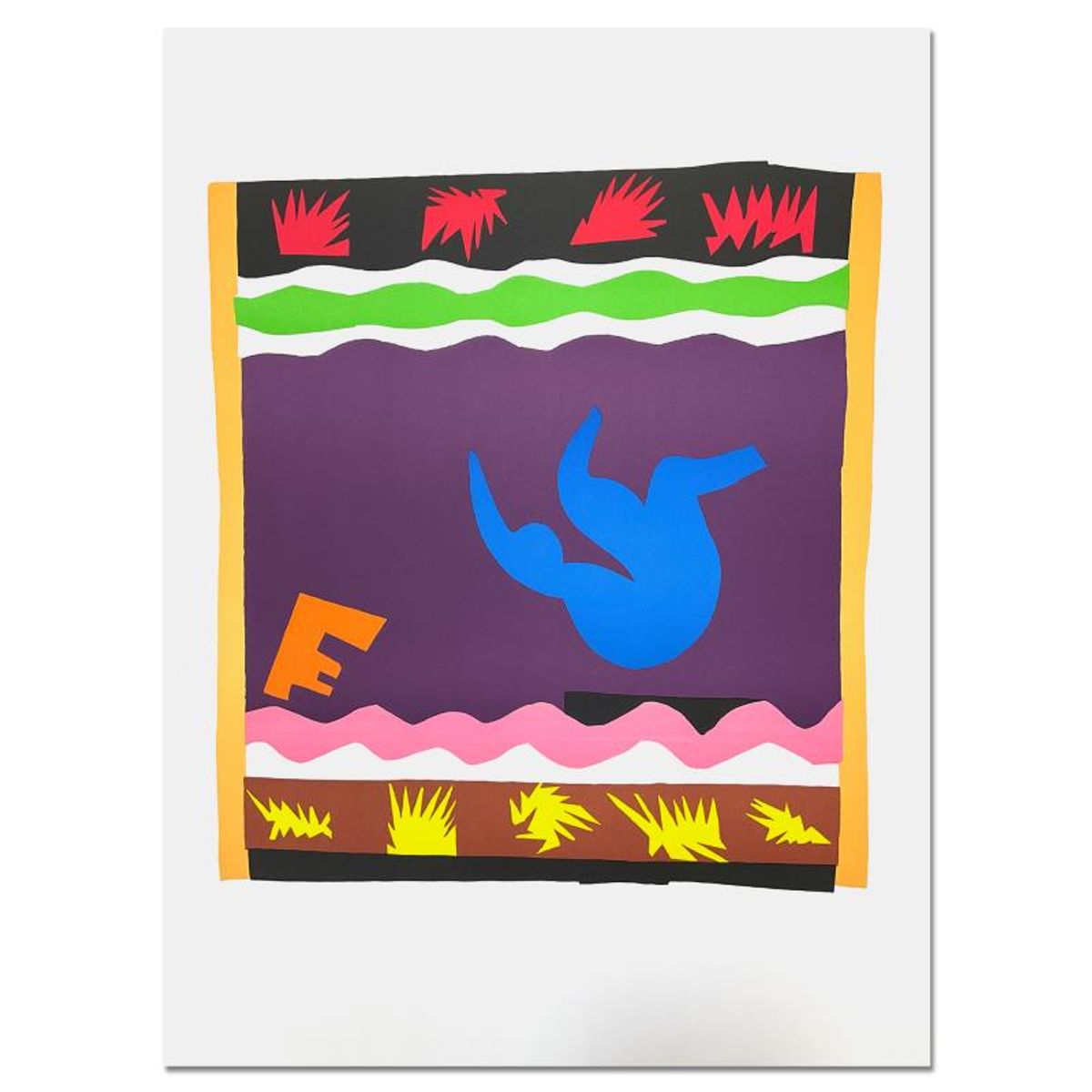 Henri Matisse 1869-1954 (After), "Toboggan" Limited Edition Lithograph with Certificate of Authenticity.