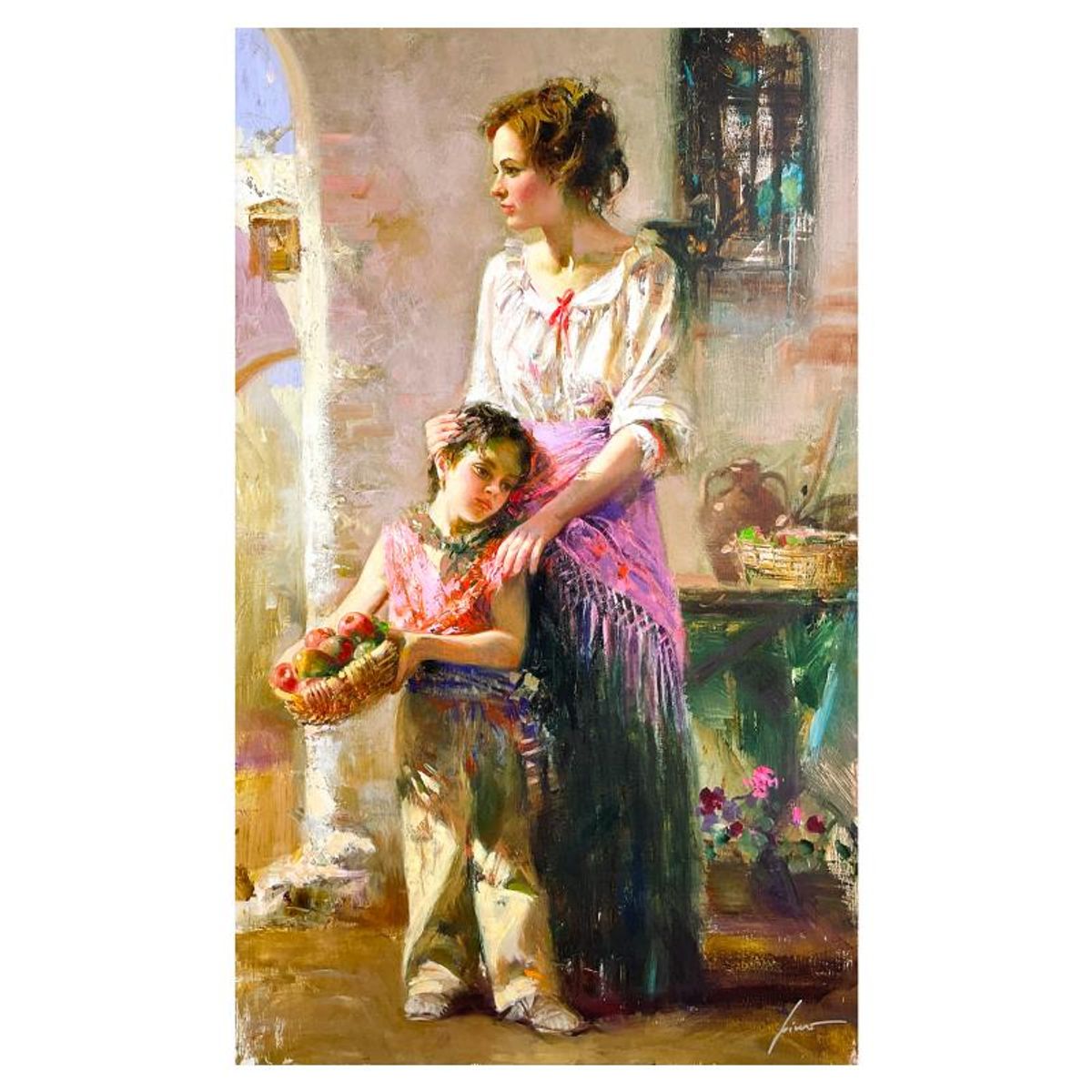 #1 in Edition: Pino (1939-2010) "Country Life" Limited Edition on Canvas, Numbered 1/295 and Hand Signed with Certificate of Authenticity.