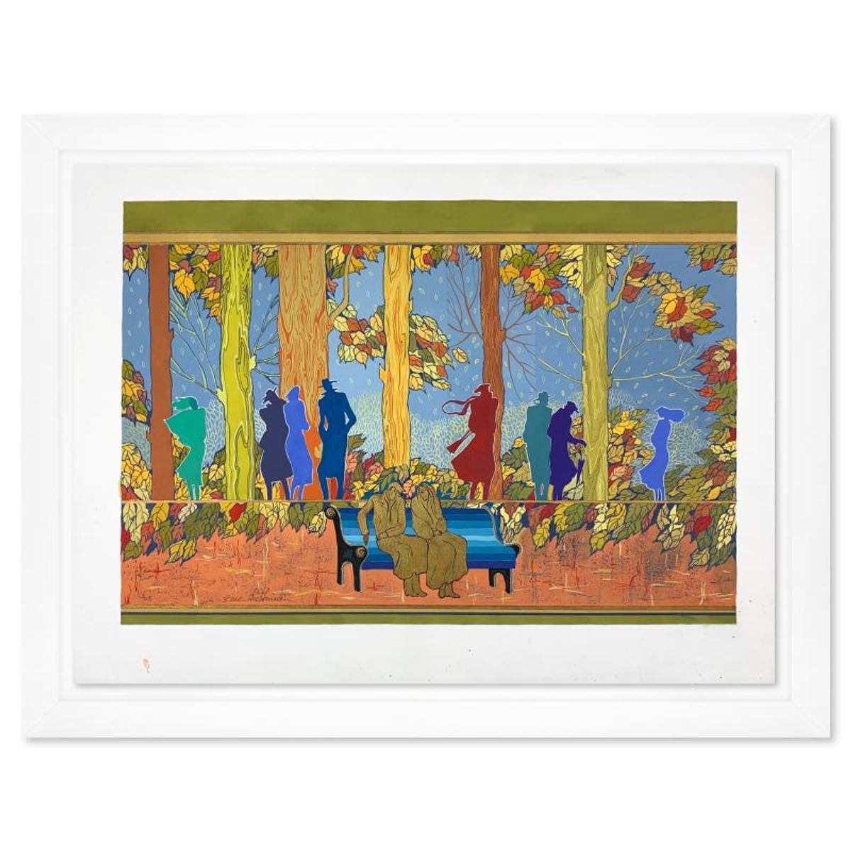 Zina Roitman, Framed Hand Signed Original Painting with Letter of Authenticity.