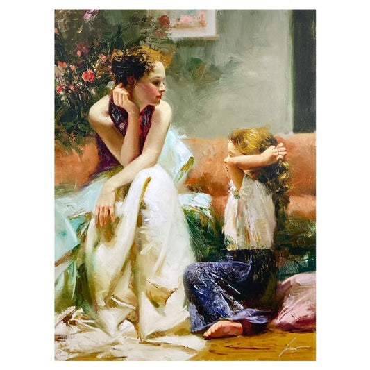 #1 in Edition: Pino (1939-2010) "Thinking of You" Limited Edition on Canvas, HC Numbered 1/25 and Hand Signed with Certificate of Authenticity.