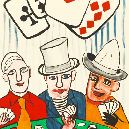 Alexander Calder- Lithograph "DLM212 - JOUEURS DE CARTES II"