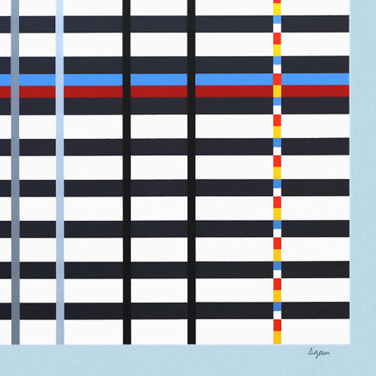 Yaacov Agam- Silkscreeen Serigraph "Homage to Mondrian"
