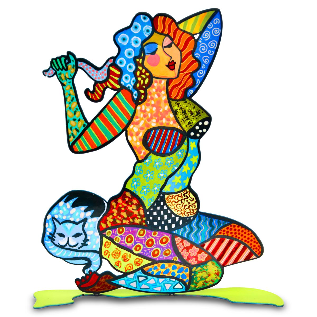 Patricia Govezensky- Mixed Media on Cutout Steel "Whispered Secrets"