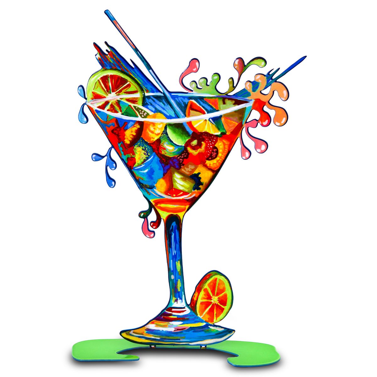 Patricia Govezensky- Mixed Media on Cutout Steel "Color Splash"