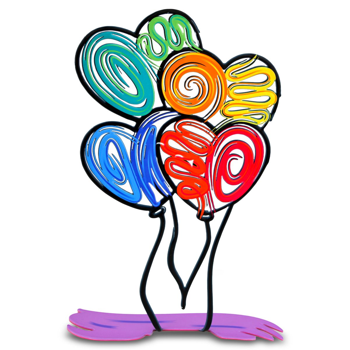 Patricia Govezensky- Mixed Media on Cutout Steel "Sweet Uplift"