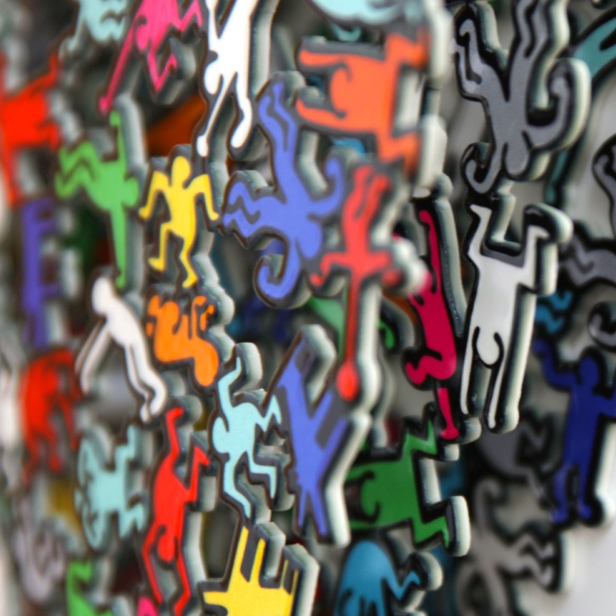 Patricia Govezensky- Three-layer cutout metal and sculpted wood mixed media "Dancers"