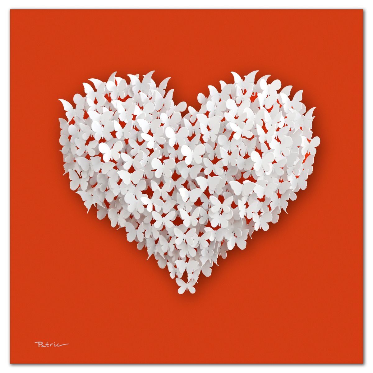 Patricia Govezensky- Original 3D Metal Art on Wood "Heart"