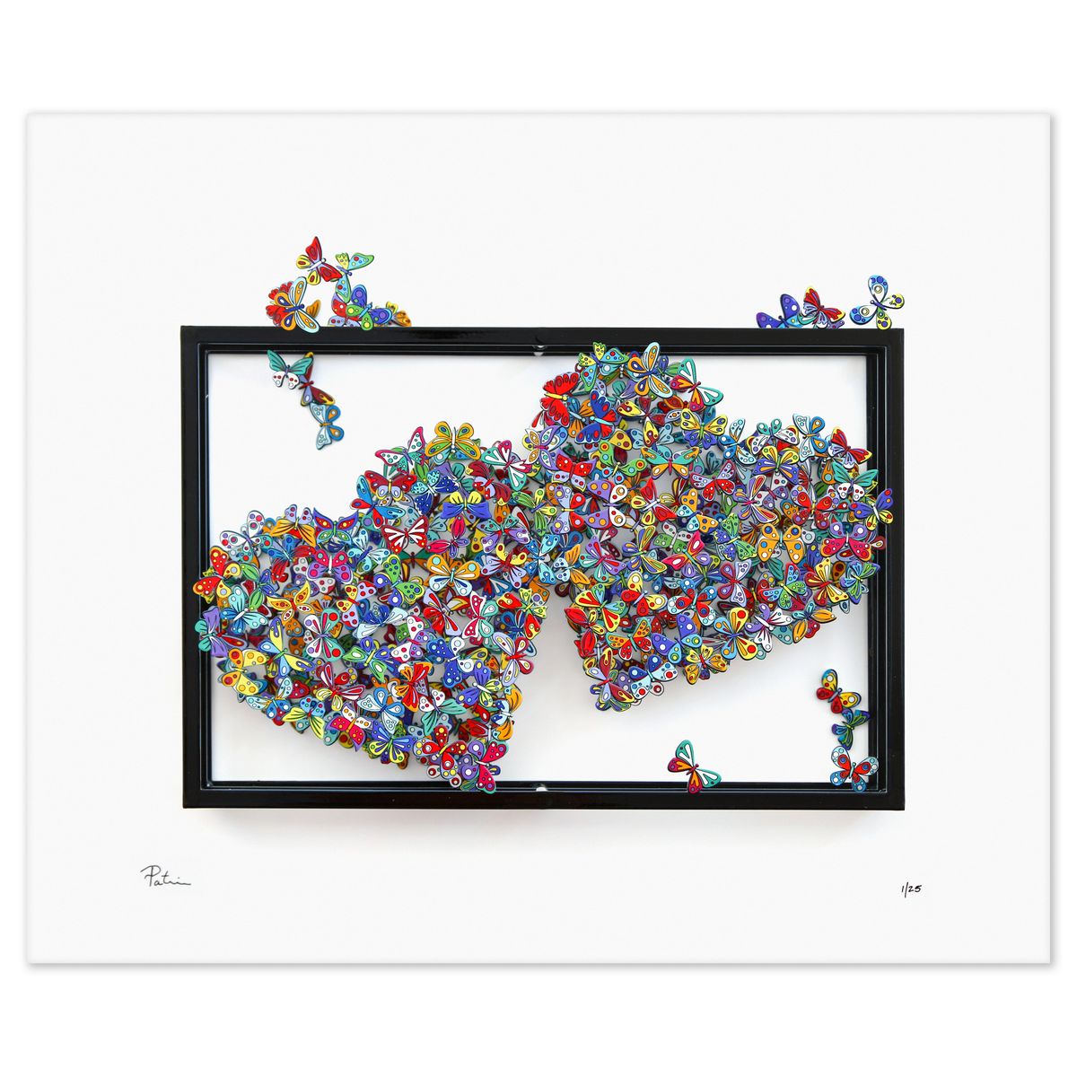 Patricia Govezensky- Three-layer cutout metal and sculpted wood mixed media "A Sigh of Bliss"