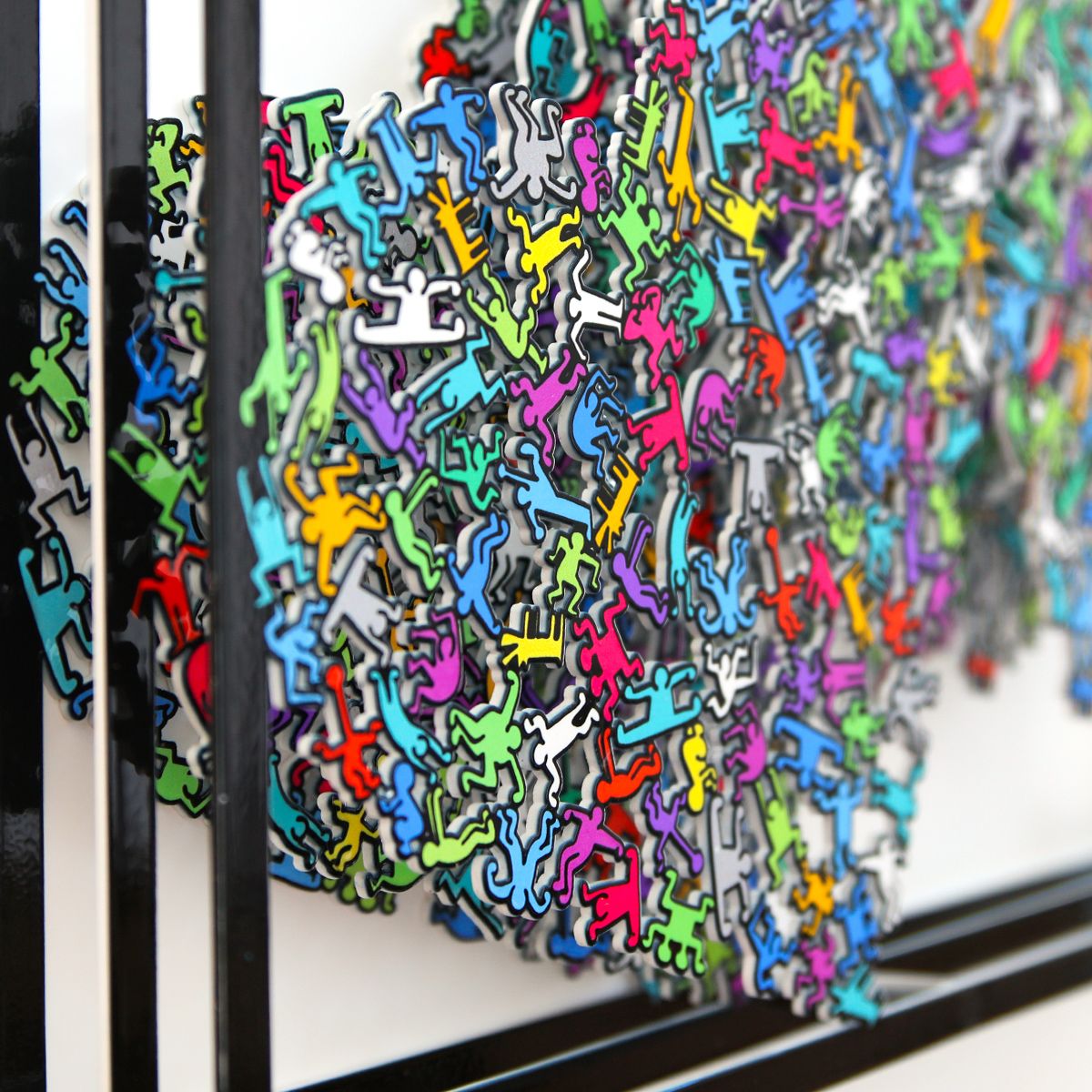 Patricia Govezensky- Three-layer cutout metal and sculpted wood mixed media "Me & You"