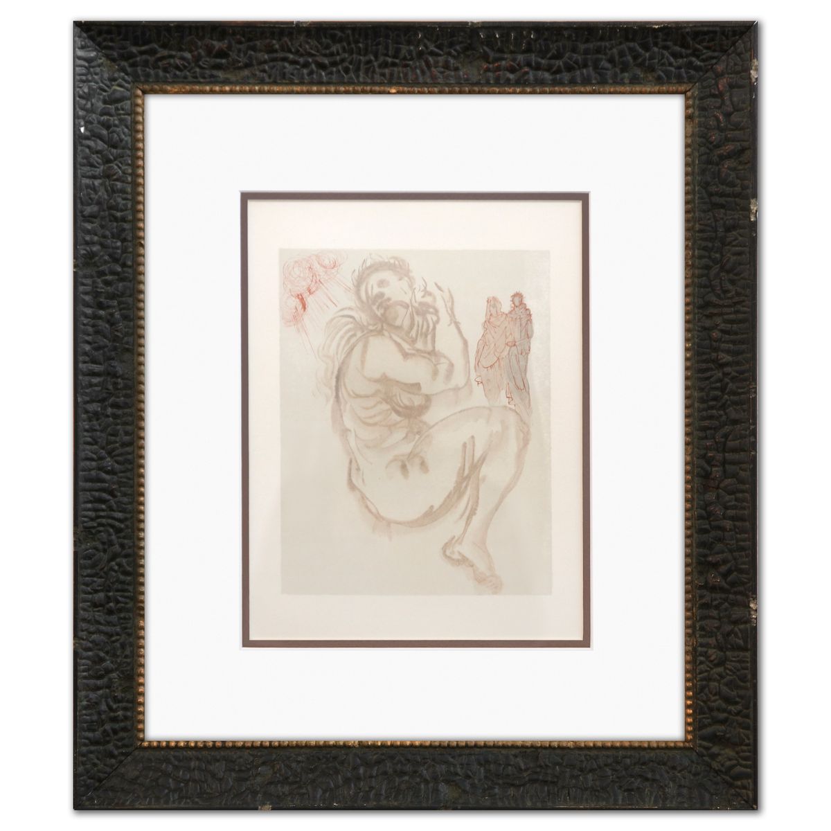 Salvador Dali- Original Color Woodcut on B.F.K. Rives Paper "Purgatory 19"