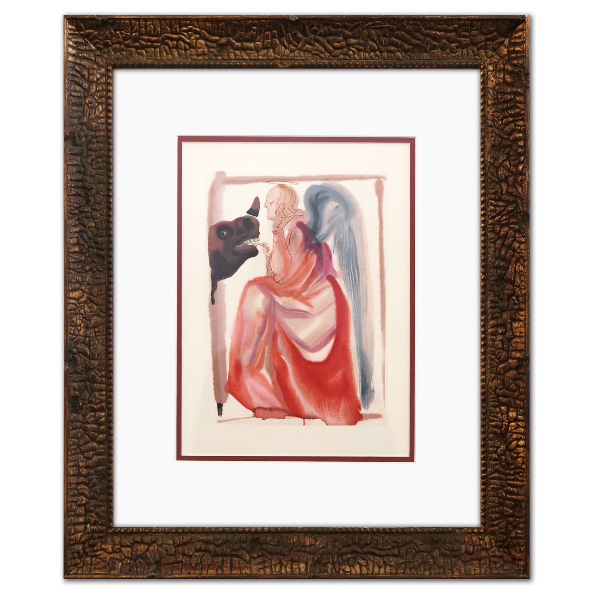 Salvador Dali- Original Color Woodcut on B.F.K. Rives Paper "Paradise 6"