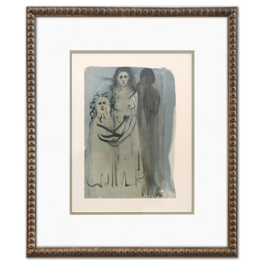Salvador Dali- Original Color Woodcut on B.F.K. Rives Paper "Purgatory 16"