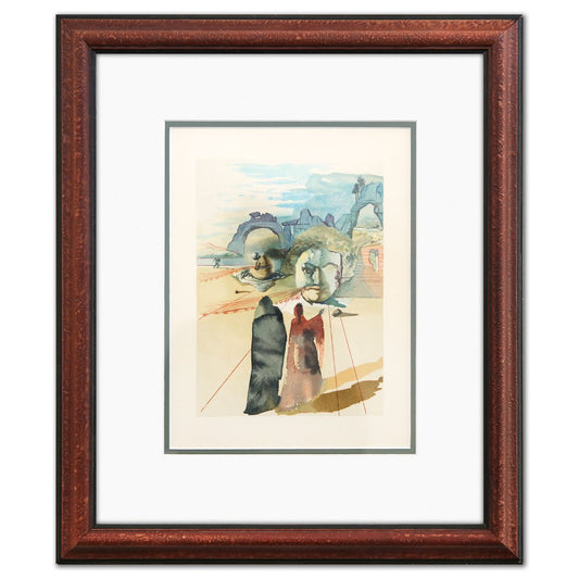 Salvador Dali- Original Color Woodcut on B.F.K. Rives Paper "Purgatory 20"