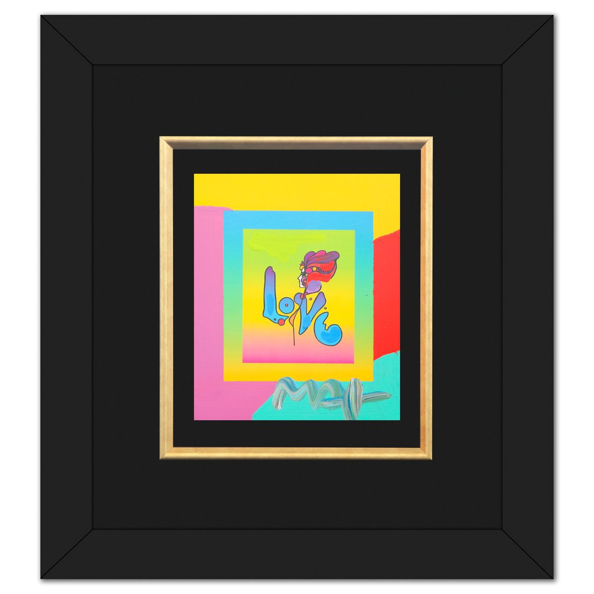 Peter Max- Acrylic Mixed Media "Love"