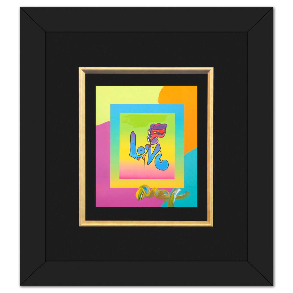 Peter Max- Acrylic Mixed Media "Love"