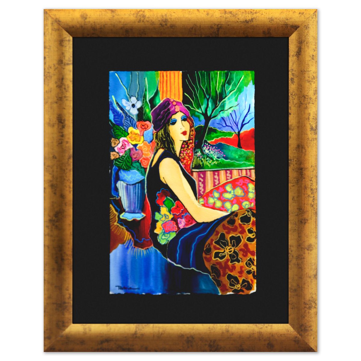 Patricia Govezensky- Original Watercolor "Garden Reverie"
