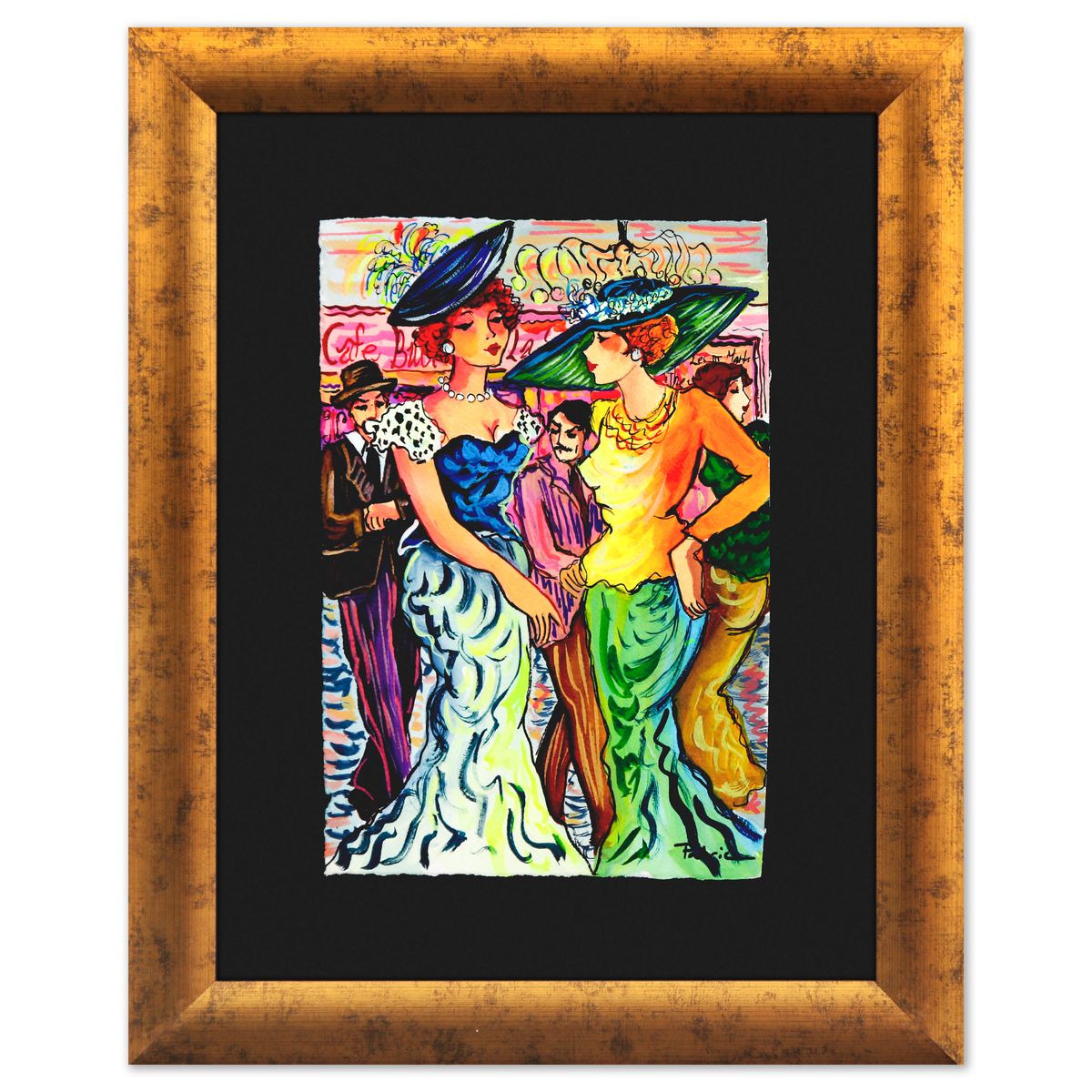 Patricia Govezensky- Original Watercolor "Conversation in Silk"