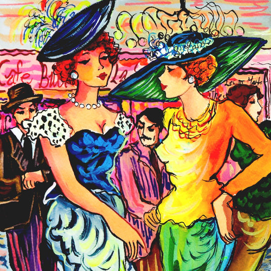 Patricia Govezensky- Original Watercolor "Conversation in Silk"