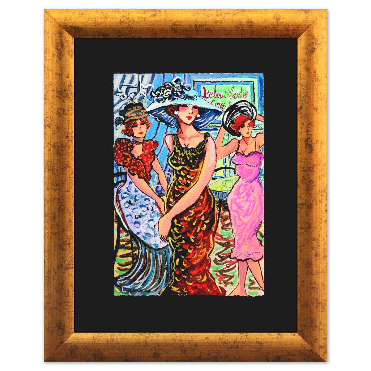 Patricia Govezensky- Original Watercolor "Cafe Society"