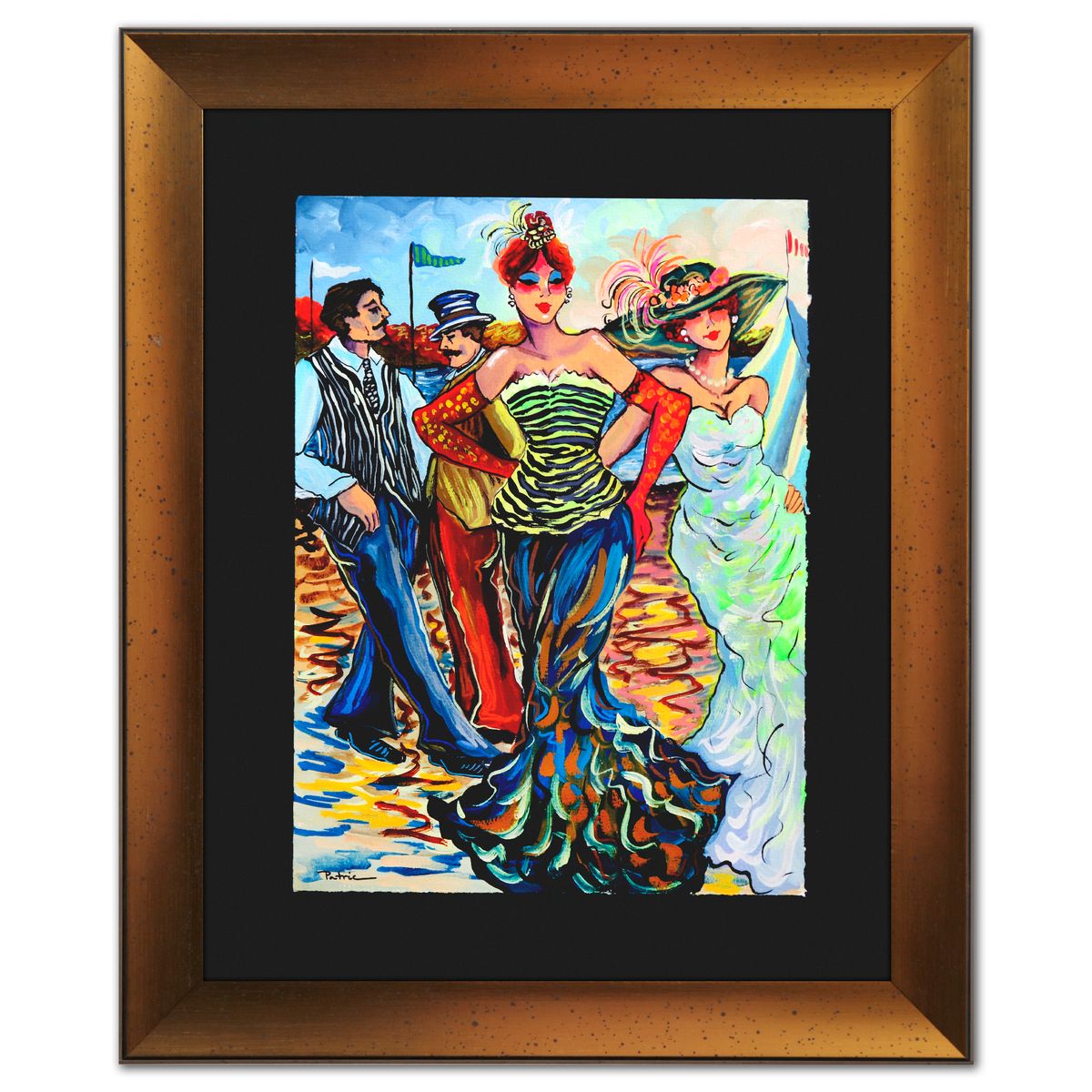 Patricia Govezensky- Original Watercolor "Evening Promenade"