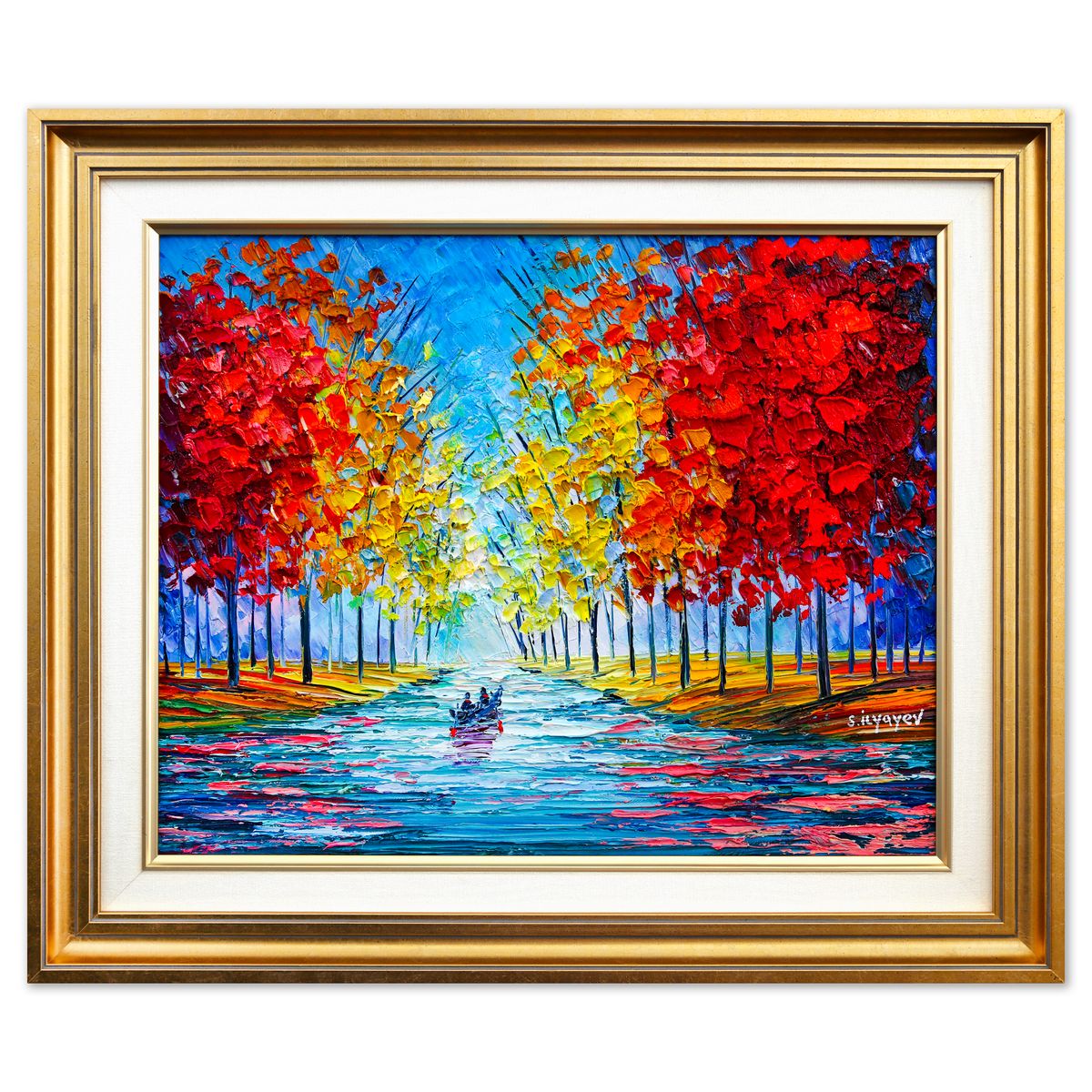 Slava Ilyayev- Original Oil Painting on Canvas "River Passage"