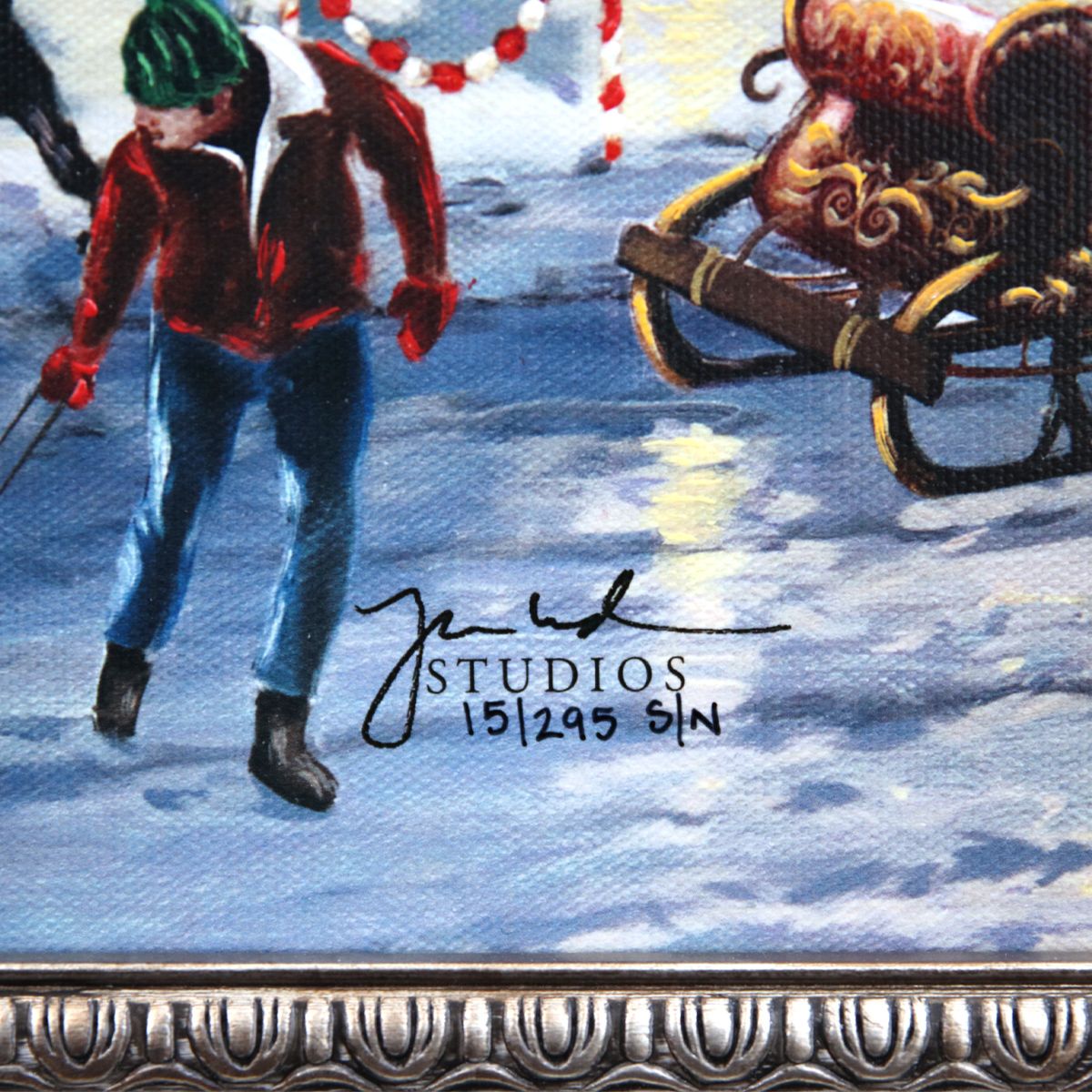 Thomas Kinkade- Hand Embellished Giclee on Canvas "The Christmas Festival"