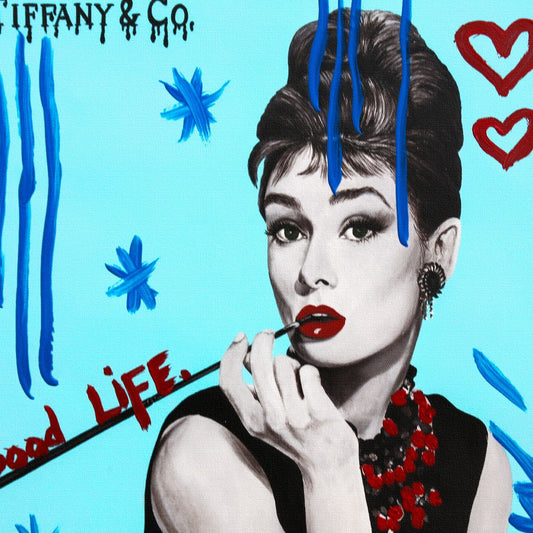 Nastya Rovenskaya- Mixed Media on Canvas "Audrey"