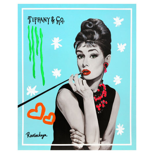 Nastya Rovenskaya- Mixed Media on Canvas "Audrey"
