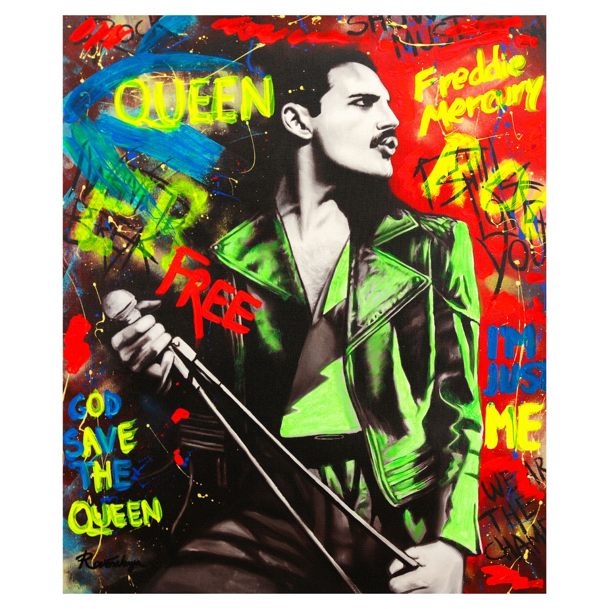 Nastya Rovenskaya- Mixed Media on Canvas "Queen"
