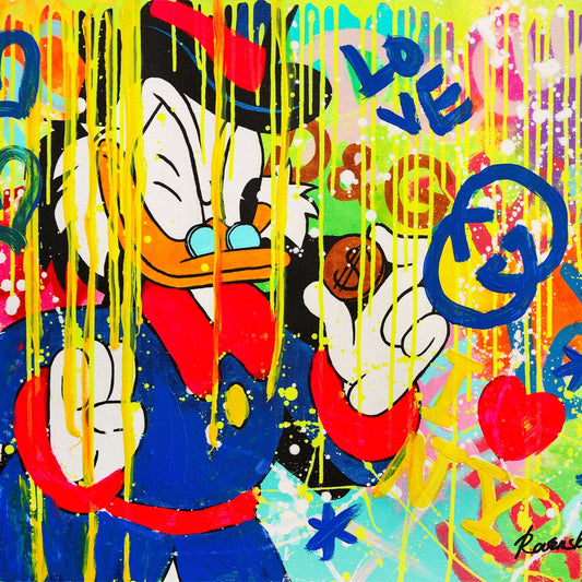 Nastya Rovenskaya- Mixed Media on Canvas "Found the Gold"