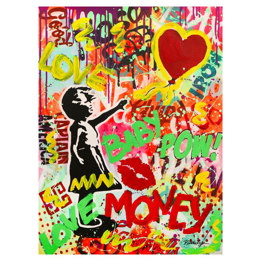 Nastya Rovenskaya- Mixed Media on Canvas "The Balloon"