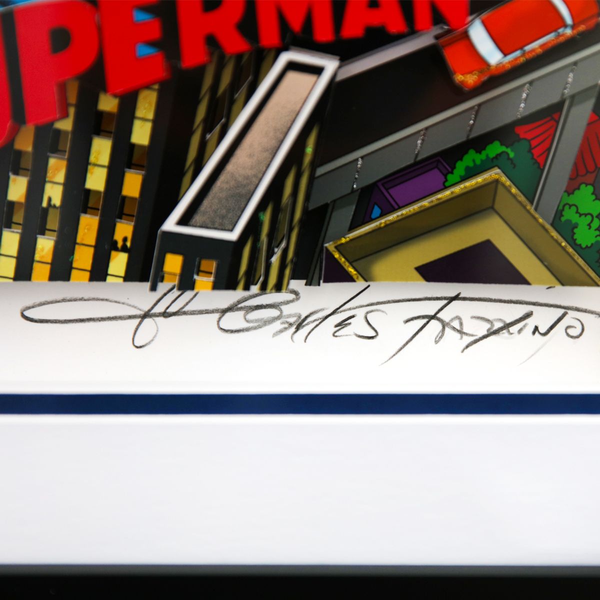Charles Fazzino- 3D Construction Silkscreen Serigraph "It’s A Bird …It’s A Plane…It’s Superman"