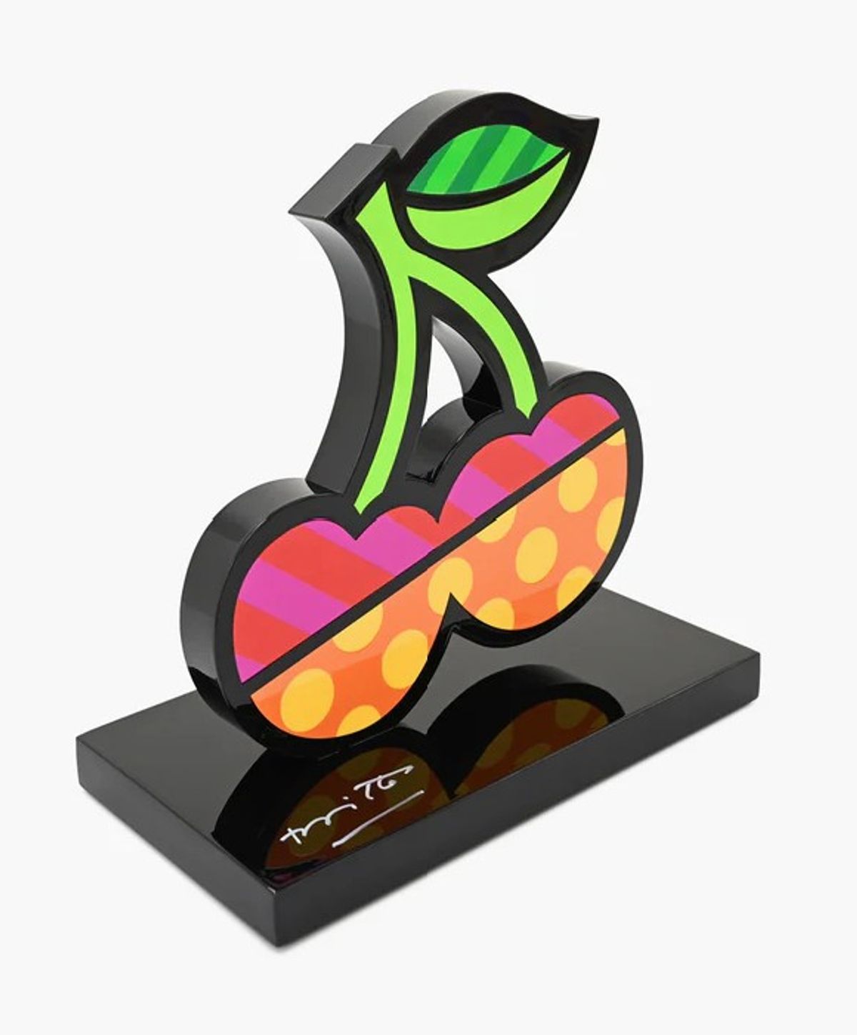 Romero Britto- Resin Sculpture with Hand Embellishments "Cherries"