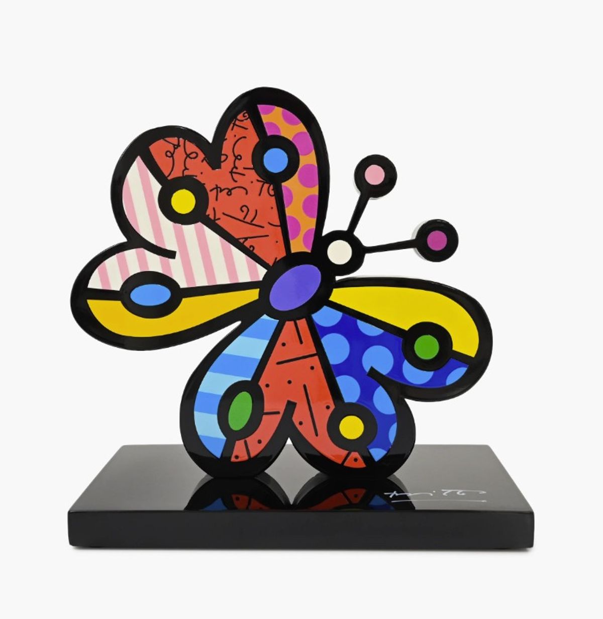 Romero Britto- Resin Sculpture with Hand Embellishments "Garden Butterfly"