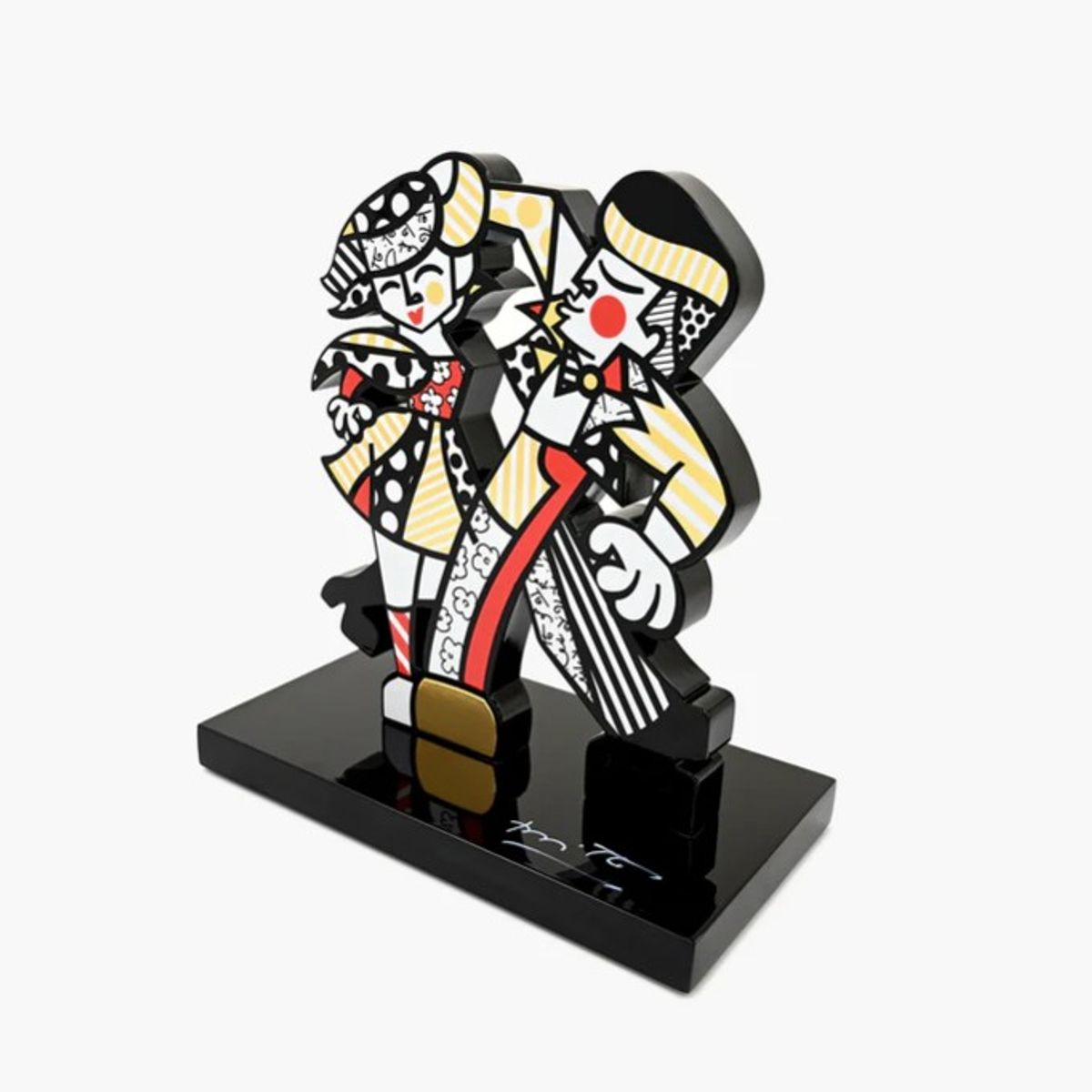 Romero Britto- Resin Sculpture with Hand Embellishments "Let's Dance"