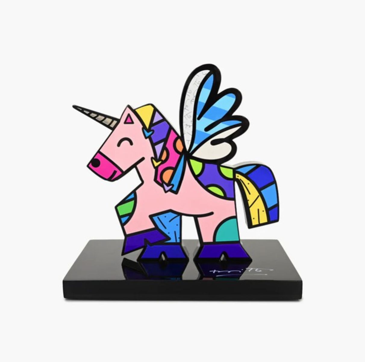 Romero Britto- Resin Sculpture with Hand Embellishments "Unicorn"