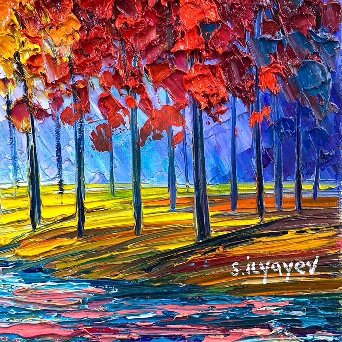 Slava Ilyayev- Original Oil on Canvas "Flow of Colors"