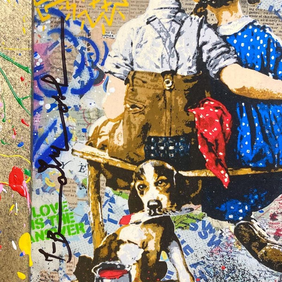 Mr Brainwash- Original Mixed Media "Work Well Together"