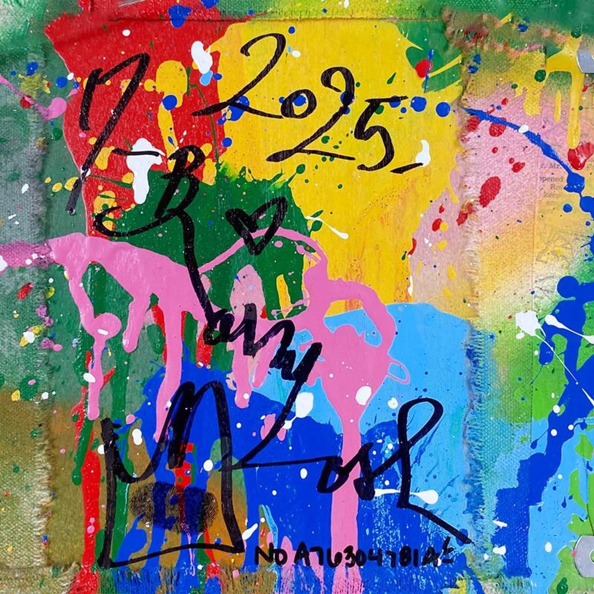 Mr Brainwash- Original Mixed Media "Work Well Together"